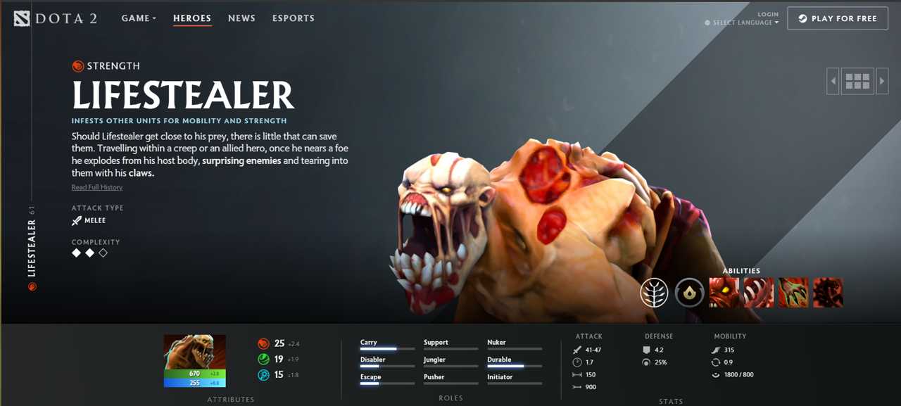 داستان هیروی Lifestealer