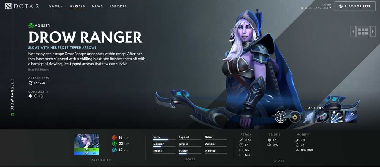 داستان هیروی Drow Ranger