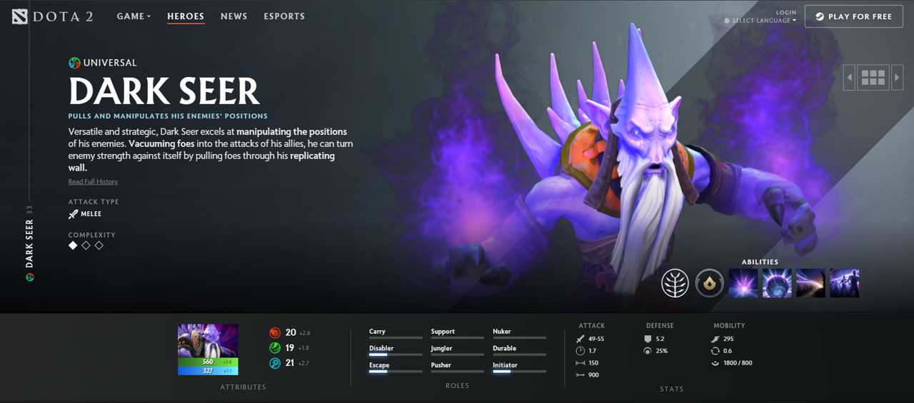 داستان هیروی Dark Seer