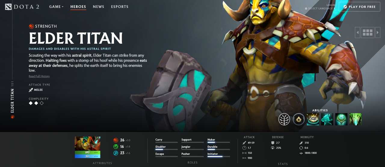 داستان هیروی Elder Titan