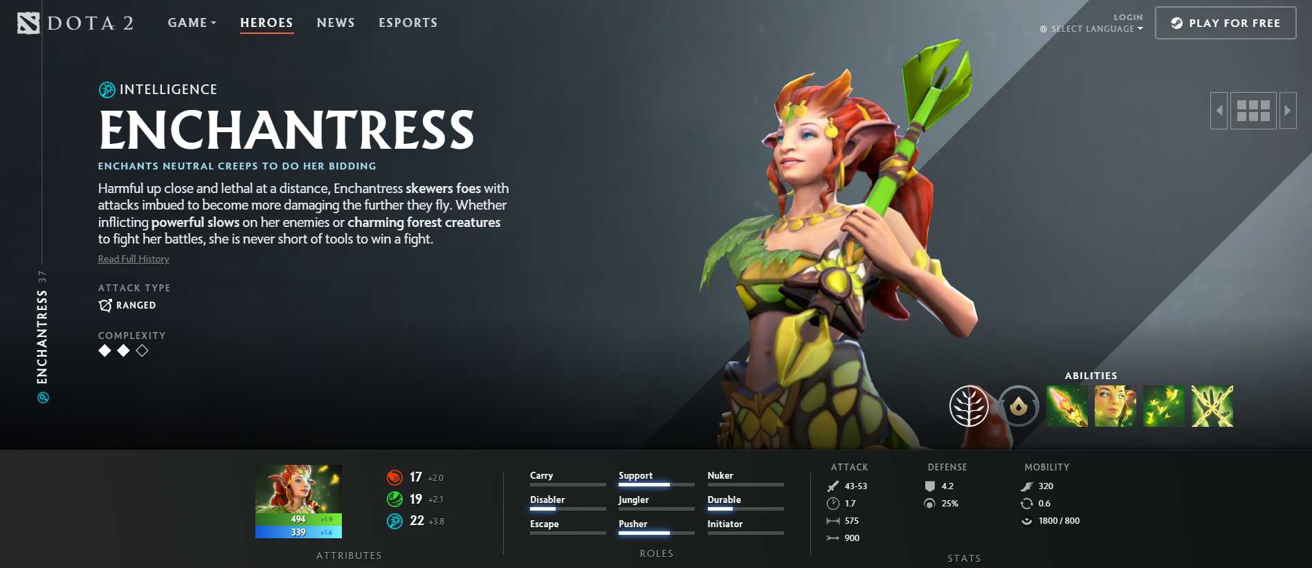 داستان هیروی Enchantress