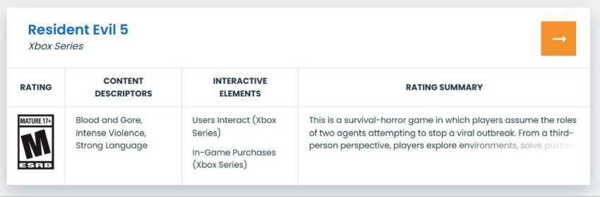 Resident Evil 5 برای Xbox Series رتبهبندی شد – نسخه ریمستر در راه است؟!