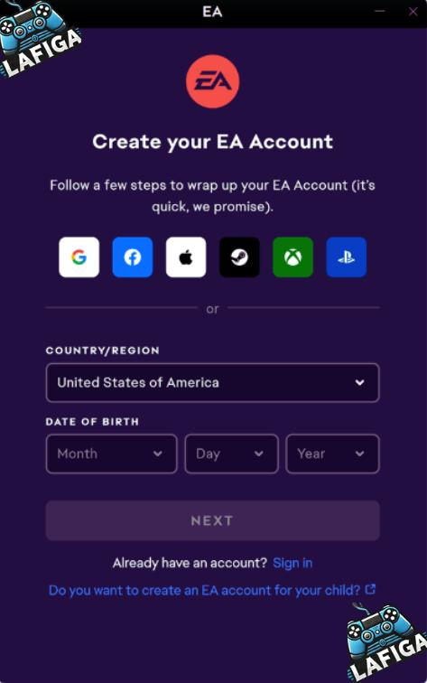 ورود به سایت EA