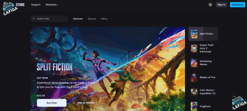 ورود به وب‌سایت Epic Games