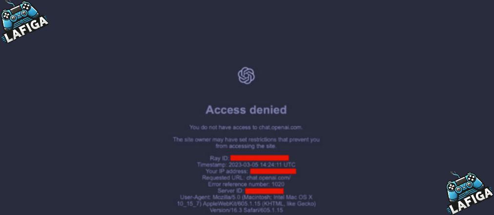 خطای "Access Denied – Error Code 1020"