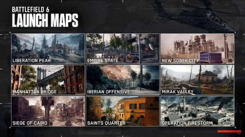 نقشه‌های Battlefield 6 در زمان لانچ فاش شدند